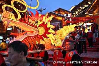 Chinesischer Drache mischt im Karneval mit