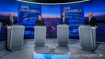 TV-Quadrell: Scholz, Merz, Habeck und Weidel streiten über Wirtschafts- und Energiepolitik
