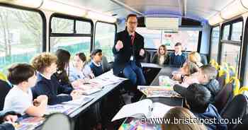 Double-decker bus gets a second life as Bristol school classroom