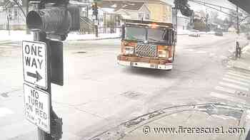 Video: Chicago fire engine crashes into building during call