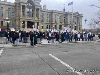 Trump Opponents Hold Presidents’ Day Rally At Wyoming Capitol