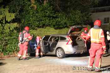 Brandweer rukt uit voor autobrand aan de Molenstreek Veendam
