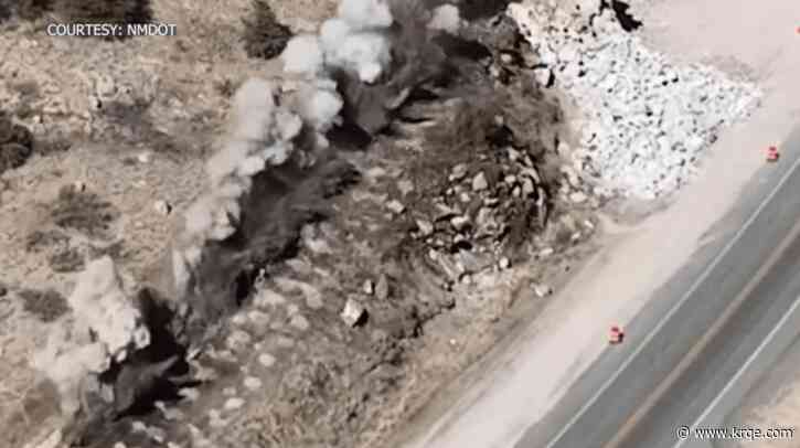 VIDEO: Crews blast hard rock formations for highway widening project near Silver City