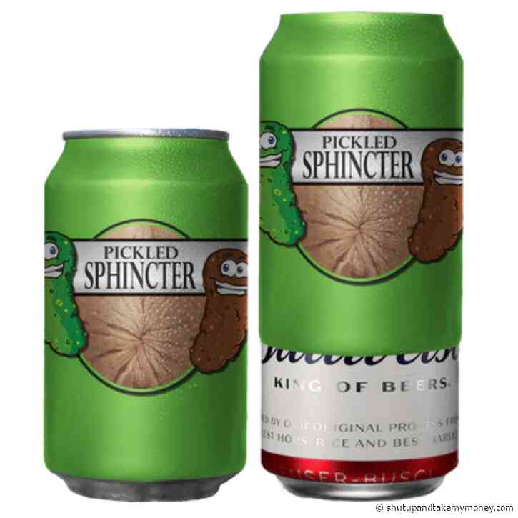 Pickled Sphincter Beersy Silicone Sleeve Hide-a-Beer Can Cooler