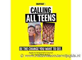 Scholieren kunnen zich aanmelden voor Europese Tienerraad van Snapchat