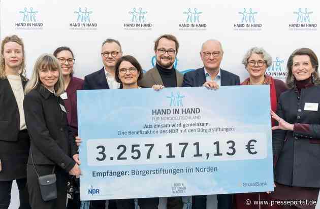 Erfolgreiche NDR Benefizaktion: "Hand in Hand für Norddeutschland" sammelt mehr als 3 Millionen Euro für Projekte gegen Einsamkeit