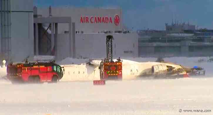 Delta jet flips upside down on a snowy Toronto runway and all 80 aboard survive