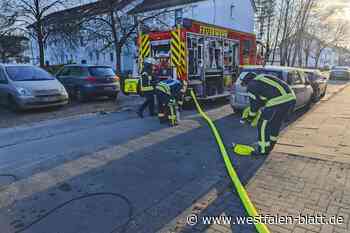 Feuerwehr bei Küchenbrand in Bielefeld im Einsatz