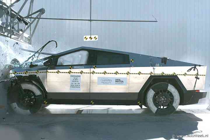 Tesla Cybertruck aan crashtest onderworpen