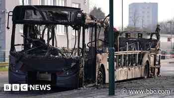 Fire engulfs bus near shopping centre
