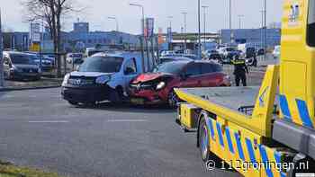Ongeval Stettingweg/ Osloweg Groningen, forse schade