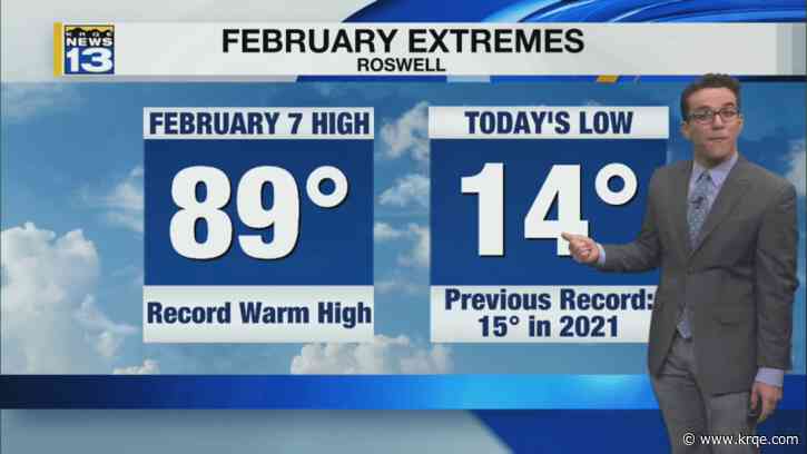 Arctic air in East New Mexico to depart with drier air