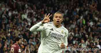 Hattrickheld Mbappé schiet Real naar achtste finales, City kansloos onderuit in Madrid