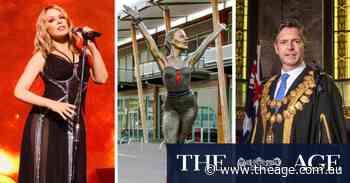 Can’t get you out of my shed? Kylie is back in town but her statue is stuck in storage