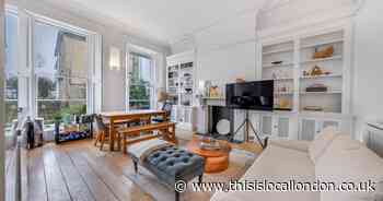 Two-bedroom raised ground floor apartment in Priory Road, South Hampstead