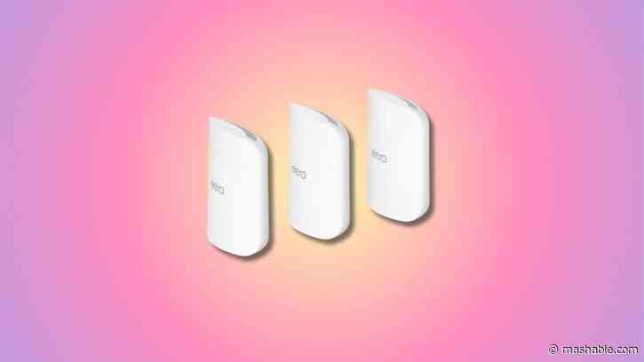 The eero Max 7 mesh WiFi system is discounted to its lowest price this year