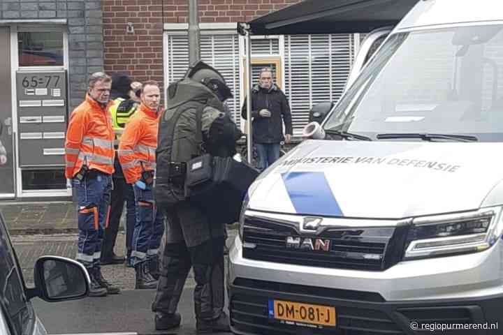 Explosieven opruimingsdienst ter plaatse in de Overlanderstraat Purmerend