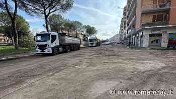 Via Sestio Menas, la strada distrutta da una maxi voragine è pronta a riaprire