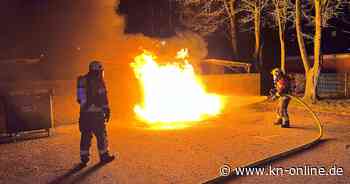 Brennende Mülltonnen in Flintbek: Brandstiftung möglich