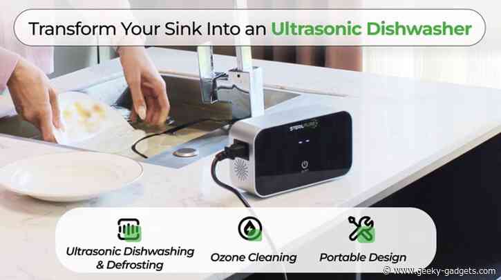 SterilPure : Portable Ultrasonic Dishwasher for Eco-Friendly Cleaning
