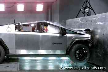 Watch what happens when a Cybertruck slams into a concrete wall