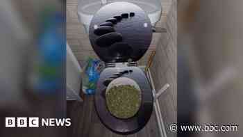 Two arrested after cannabis found dumped in toilet