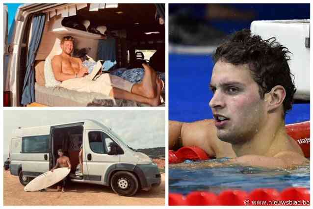 “Ik gebruik gezonde voeding en de zon als geneesmiddel”: overwinteren in camper in Portugal behoort tot nieuwe levensstijl van ex-zwemmer Emmanuel Vanluchene om auto-immuunziekte onder controle te houden