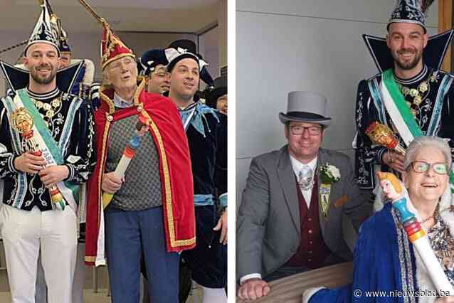 Prinses Monique en prins Pierre zwaaien met carnavalsscepter