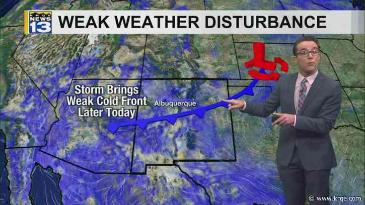 Weak storm, a cooler northwest New Mexico, then spring-like weather