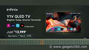 Infinix 40Y1V QLED Smart TV With Dolby Audio Support, Quad-Core Processor Launched in India