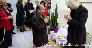 Queen meets with domestic abuse survivors during visit to charity