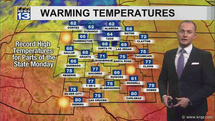 Much warmer weather moves in by early next week