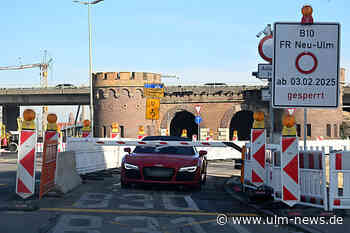 Rekord-Schranke an Baustelle Blaubeurer Ring: auch in der dritten Woche dauernd beschädigt