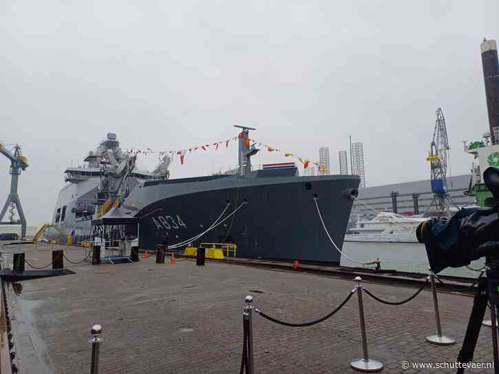 Eerste foto’s aan boord van marineschip Den Helder dat gedoopt wordt door prinses Amalia