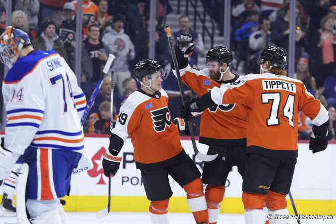 Michkov, Couturier, and Tippett lead Flyers to 6-3 win over Oilers