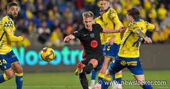 Opluchting bij Barcelona: Dani Olmo schiet Catalanen na rust op voorsprong tegen Las Palmas