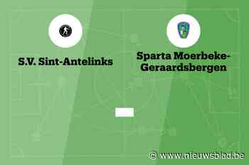 Wedstrijd tussen SV Sint-Antelinks B en Sparta Moerbeke-Geraadsbergen afgelast