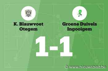 GD Ingooigem speelt gelijk tegen Blauwvoet Otegem