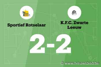 Zwarte Leeuw sleept gelijkspel uit de brand in de uitwedstrijd tegen Rotselaar