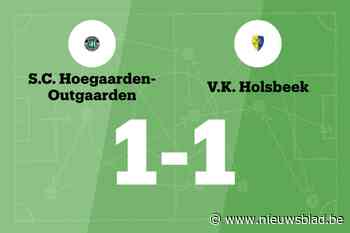 Out-Hoegaarden B en Holsbeek eindigen op 1-1-gelijkspel