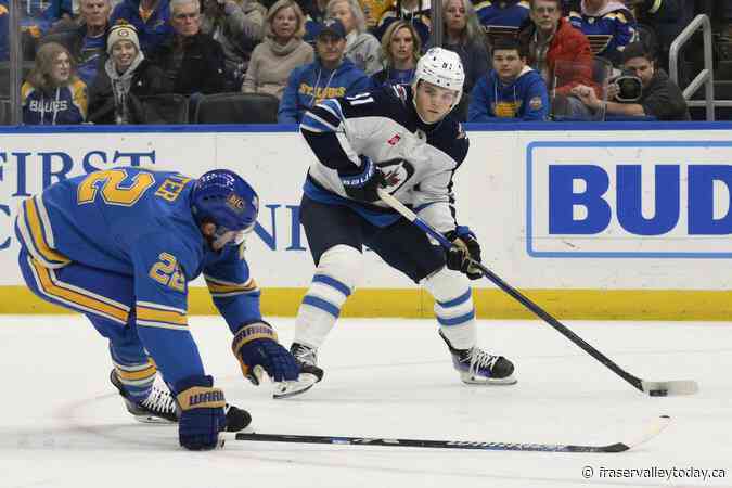 Jets win team-record ninth straight, beat Blues 4-3 in shootout