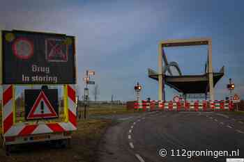Brug bij Dorkwerd vanwege technisch mankement afgesloten