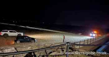 Rescue team called after vehicle stuck in mud on Wirral beach