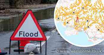 Amber weather warning live updates as flood alerts are issued in Wales amid 'danger to life' warning