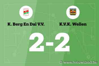 Gelijkspel voor Berg en Dal thuis tegen KVK Wellen