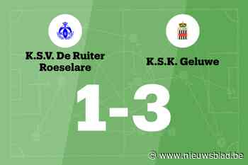 SK Geluwe verslaat SV De Ruiter met 1-3 en eindigt reeks zonder overwinning