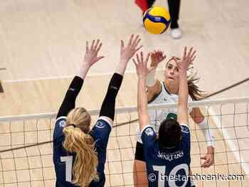 Magnetic force: Taryn Hannah leads Saskatchewan Huskies in serve receptions and kills