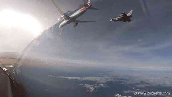 Video shows Italian fighter jets escorting American Airlines flight to Rome amid 'security concern'