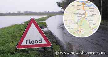 Flood alert issued for Dartford as pedestrians and cyclists warned to avoid roads