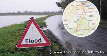 Flood alert issued for Dartford as pedestrians and cyclists warned to avoid roads